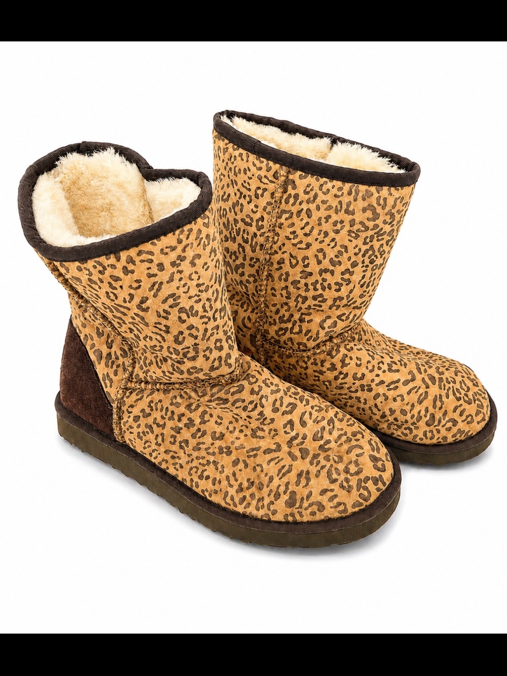 UGG Australia Classic Short 5825 Leopard Cheetah Print Sheepskin Boots Women’s 7